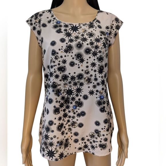 The Limited Tops - MCM Starburst Pattern Sleeveless Blouse by The Limited Small